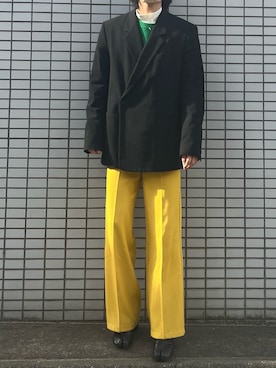 だいさんの「Color wide slacks / カラーワイドスラックスパンツ」を使ったコーディネート