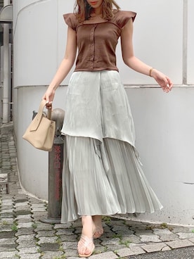 「アイテム（サンダル、その他）」を使った、mikiさん（レディース・153cm）の夏コーディネート