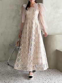 レースリボンオフショルドレス｜ダズリン（dazzlin）公式通販｜RUNWAY