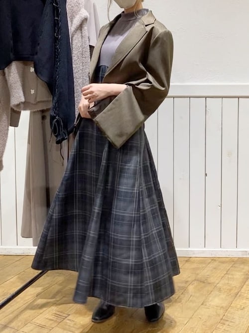 セール】【WEB限定ITEM】チェックノースリーブコルセットワンピース