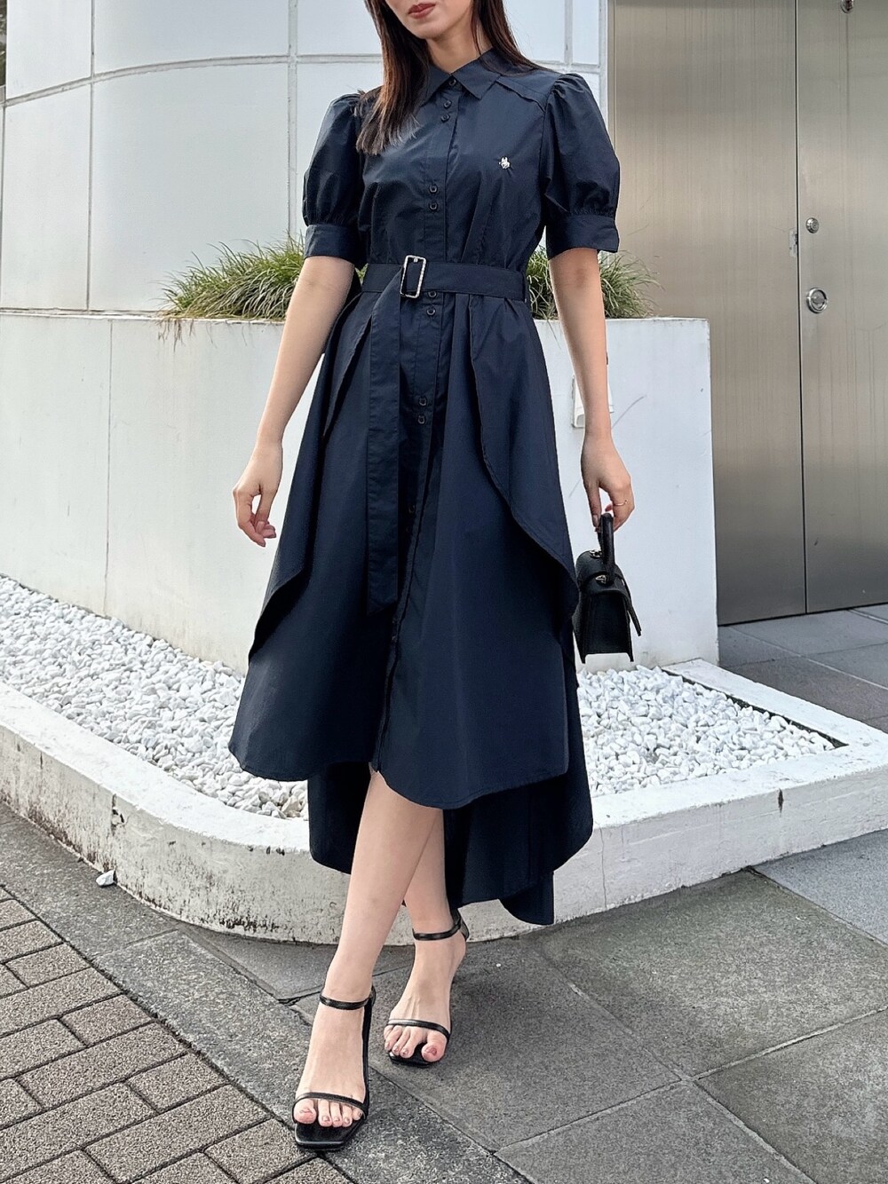 【POLO BCS コラボ】ヘムレイヤードシャツワンピース　Mサイズ dazzlin（ダズリン）の「【POLO BCS コラボ】ヘムレイヤード