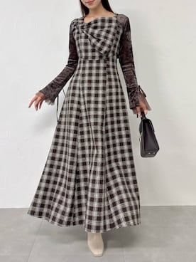 「チェック柄に恋してる」｜mikiさん（レディース・153cm）の秋コーディネート