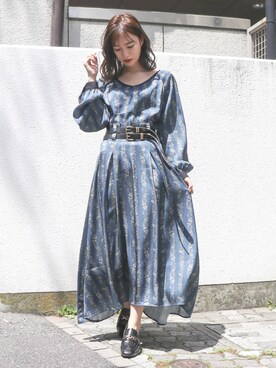 「dazzlin（ダズリン）のビットローファー（ローファー）」を使った、mikiさん（レディース・153cm）の夏コーディネート
