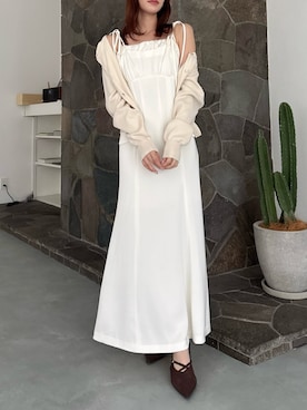 「ワントーンスタイル」｜mikiさん（レディース・153cm）の夏コーディネート