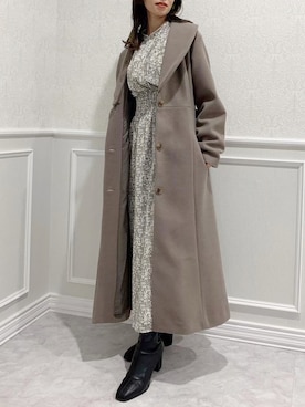 「マーメイド」｜「アイテム（ジャケット/アウター）」を使った、mikiさん（レディース・153cm）の冬コーディネート