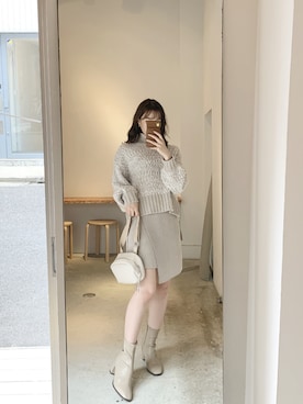 「ニットアップ」｜mikiさん（レディース・153cm）の秋コーディネート