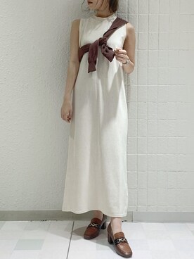 「dazzlin（ダズリン）のビットローファー（ローファー）」を使った、mikiさん（レディース・153cm）の夏コーディネート