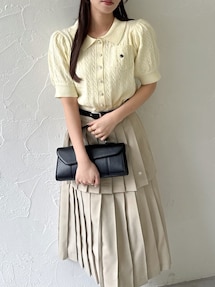 POLO BCSコラボ/再生産】レイヤードプリーツミディスカート