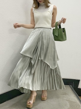 「アイテム（サンダル、その他）」を使った、mikiさん（レディース・153cm）の夏コーディネート