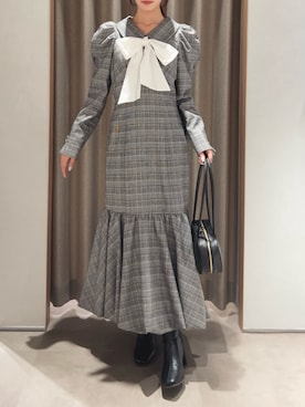 「チェック柄に恋してる」｜mikiさん（レディース・153cm）の秋コーディネート
