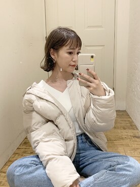 「dazzlin（ダズリン）のビットローファー（ローファー）」を使った、mikiさん（レディース・153cm）の秋コーディネート
