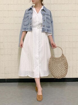 「dazzlin（ダズリン）のアイテム（アクセサリー）」を使った、mikiさん（レディース・153cm）の春コーディネート