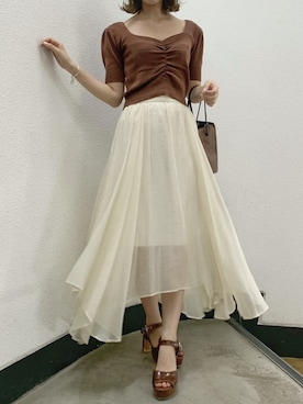 「dazzlin（ダズリン）のアイテム（アクセサリー）」を使った、mikiさん（レディース・153cm）の夏コーディネート