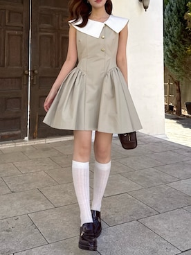 「dazzlin（ダズリン）のアイテム」を使った、mikiさん（レディース・153cm）の春コーディネート