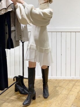「dazzlin（ダズリン）のアイテム（チュニック）」を使った、mikiさん（レディース・153cm）の秋コーディネート