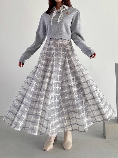 dazzlin コルセットボリューミーフレアスカート 編み上げ ブラック S コルセットボリューミーフレアスカート（スカート）｜dazzlin