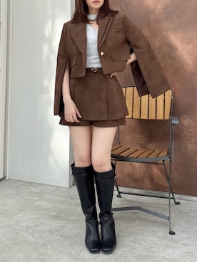 「アイテム（テーラードジャケット）」を使った、mikiさん（レディース・153cm）の夏コーディネート