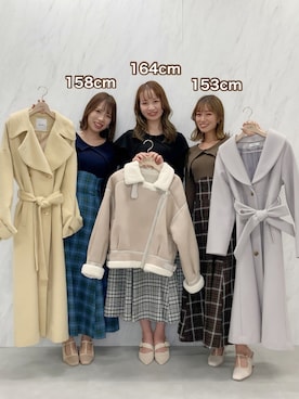 「カラーコート」｜「アイテム（ワンピース/ドレス）」を使った、mikiさん（レディース・153cm）の秋コーディネート