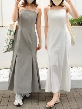 「キャミソールワンピ」｜mikiさん（レディース・153cm）の夏コーディネート