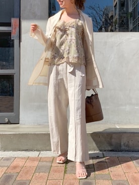 「アイテム（サンダル、その他）」を使った、mikiさん（レディース・153cm）の春コーディネート