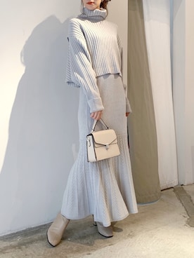 「ニットアップ」｜mikiさん（レディース・153cm）の秋コーディネート