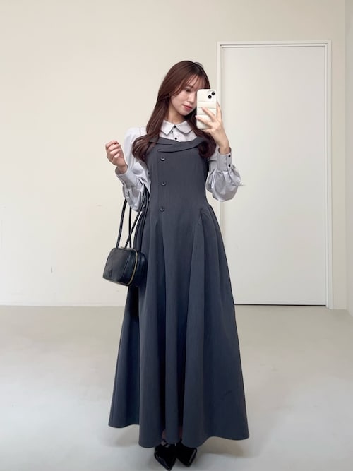 久間田琳加コラボ】シャツベアドッキングワンピース（ワンピース