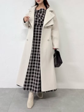 「アイテム（ワンピース/ドレス）」を使った、mikiさん（レディース・153cm）の秋コーディネート