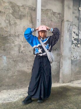 「NBA（エヌビーエー）のアイテム（ジャケット/アウター）」を使った、Yuiさん（レディース・161cm）の冬コーディネート