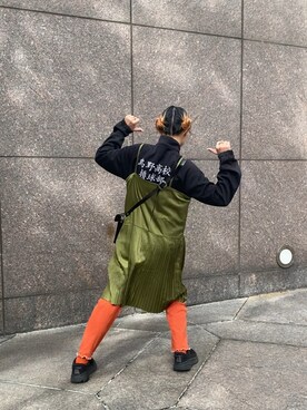 「BEAMS（ビームス）のアイテム（ワンピース/ドレス）」を使った、Yuiさん（レディース・161cm）の冬コーディネート