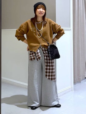 「アイテム（ニットキャップ/ビーニー）」を使った、megu_lpさん（レディース・160cm・30代）の秋コーディネート