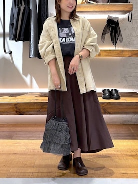「アイテム（スカート）」を使った、megu_lpさん（レディース・160cm・30代）の秋コーディネート