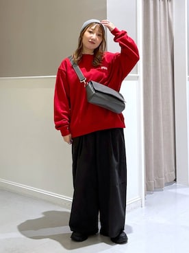 「ウエストゴム」｜「アイテム（帽子）」を使った、megu_lpさん（レディース・160cm）の秋コーディネート