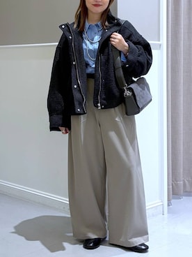 「アイテム（ブルゾン）」を使った、megu_lpさん（レディース・160cm・30代）の秋コーディネート