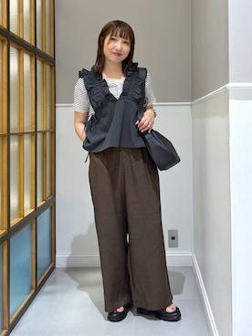 「アイテム（ベスト）」を使った、megu_lpさん（レディース・160cm・30代）の夏コーディネート