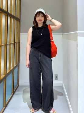 「アイテム（キャップ）」を使った、megu_lpさん（レディース・160cm・30代）の夏コーディネート