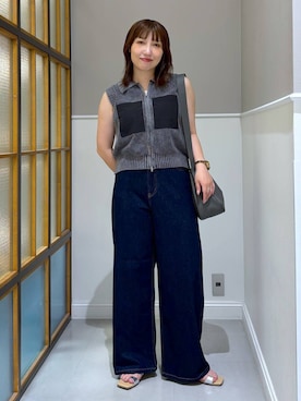 「アイテム（ベスト）」を使った、megu_lpさん（レディース・160cm・30代）の夏コーディネート