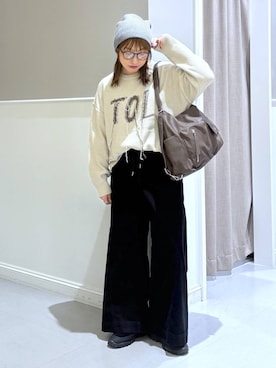 「アイテム（ニットキャップ/ビーニー）」を使った、megu_lpさん（レディース・160cm・30代）の秋コーディネート