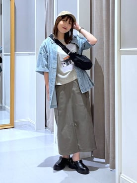 「アイテム（キャップ）」を使った、megu_lpさん（レディース・160cm・30代）の夏コーディネート