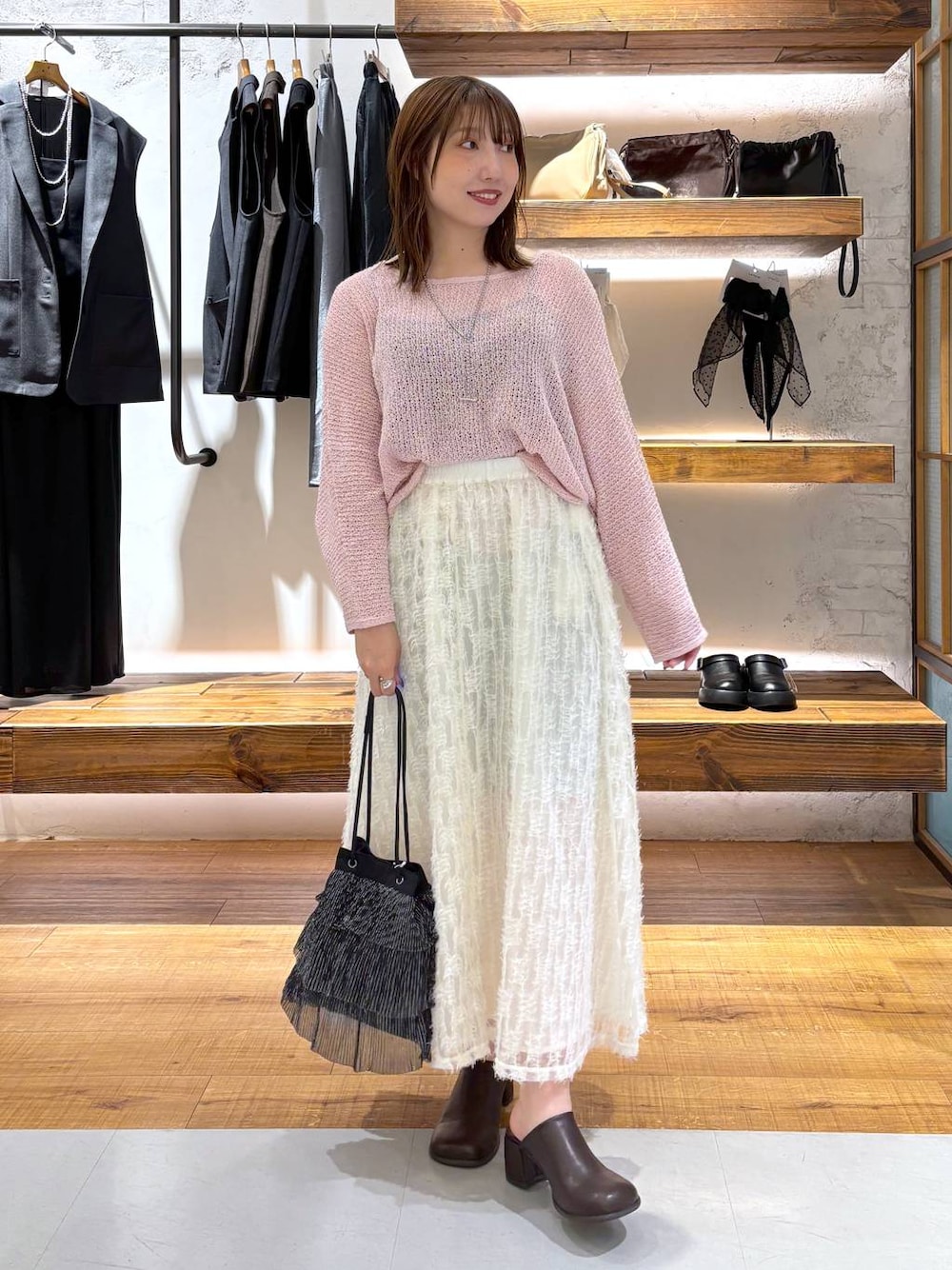 5ゲージメッシュドルマンプルオーバー 243143を使った人気ファッション