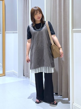 「アイテム（チュニック）」を使った、megu_lpさん（レディース・160cm）の夏コーディネート