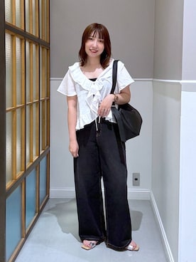 「LEPSIM（レプシィム）のアイテム」を使った、megu_lpさん（レディース・160cm）の夏コーディネート