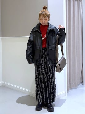 「アイテム（ブルゾン）」を使った、megu_lpさん（レディース・160cm・30代）の秋コーディネート