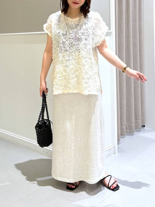 り*う様 アナカラーランデス　スリーブ付き セール】ニュアンス柄レーシーフレンチスリーブ 497647（その他