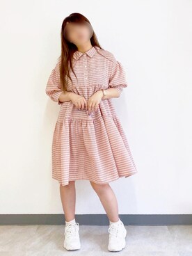 「GRL（グレイル）のアイテム（スニーカー）」を使った、* 𝙠𝙧𝙣 *さん（レディース・148cm）の夏コーディネート
