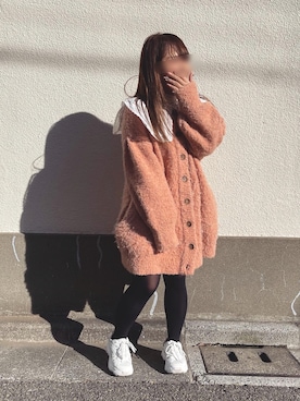 「GRL（グレイル）のアイテム（スニーカー）」を使った、* 𝙠𝙧𝙣 *さん（レディース・148cm）の冬コーディネート