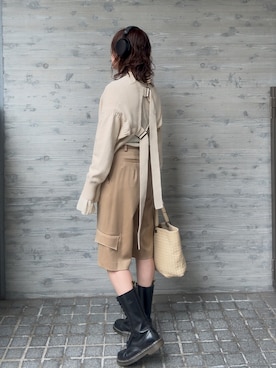 「アイテム（ブーツ）」を使った、mashuさん（レディース・163cm）の秋コーディネート