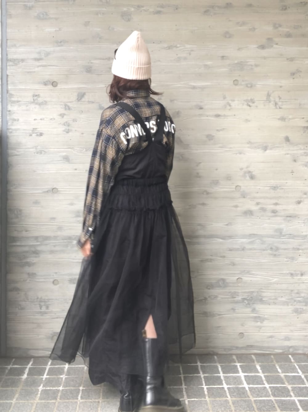 HYKE 黒 ニット帽・ビーニー 2025AW HYKE 黒 ニット帽・ビーニー