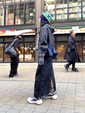 「アイテム（ニットキャップ/ビーニー）」を使った、mashuさん（レディース・163cm）の秋コーディネート