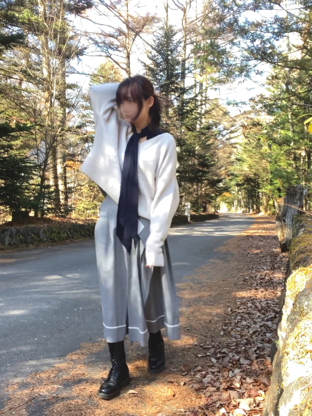 Sacaiのスカート（グレー系）を使った人気ファッション