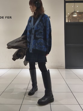 「Sacai（サカイ）のアイテム」を使った、mashuさん（レディース・163cm）の冬コーディネート